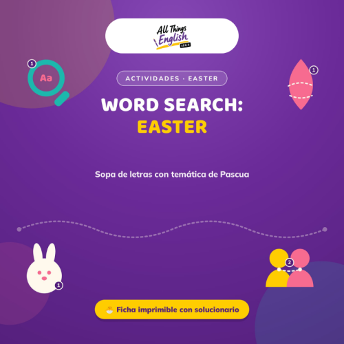 Sopa de Letras de Pascua en Inglés | Vocabulario Easter PDF