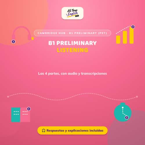 Simulacro Listening Cambridge B1 Preliminary (PET) | Con Audio y Soluciones
