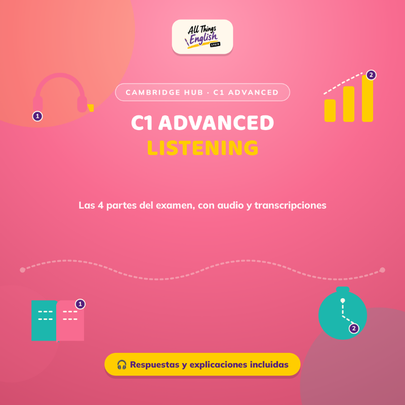 Simulacro Listening Cambridge C1 Advanced (CAE) | Con Audio y Soluciones