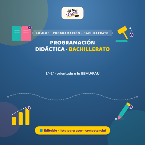 Programación Inglés Bachillerato LOMLOE | Plantilla EBAU/PAU Editable