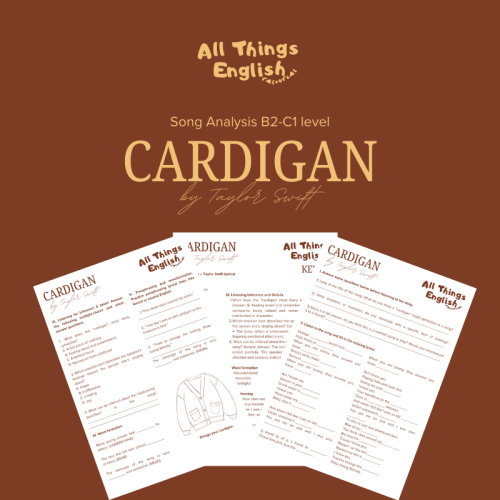 Taylor Swift's Cardigan Song Analysis