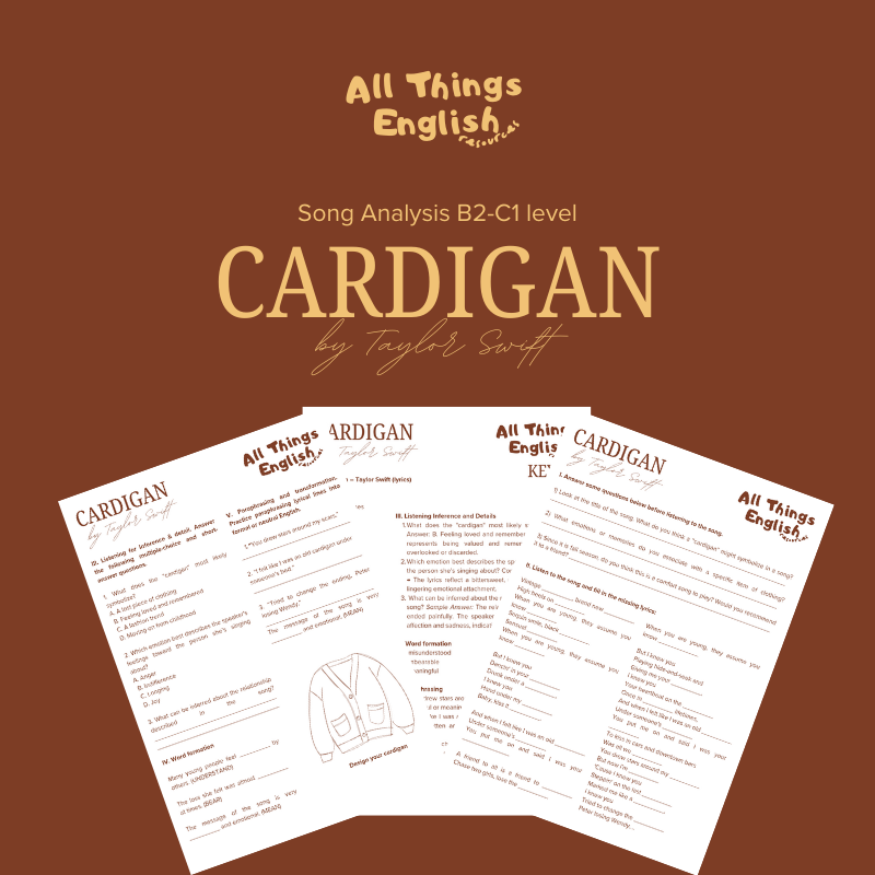 Taylor Swift's Cardigan Song Analysis