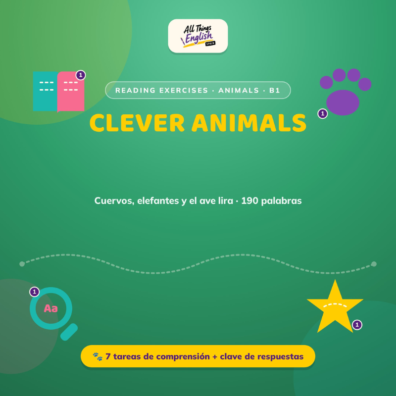 Ficha de Reading B1 Animales| Estrategias de Lectura Inglés