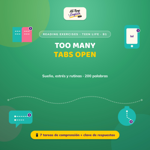 Ficha de Reading B1 Estrés y Hábitos Saludables Adolescentes | Inglés