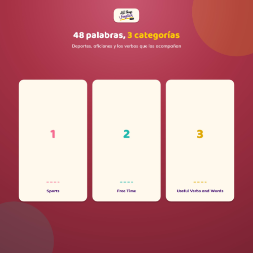 Vocabulario A2 Ocio y Deporte en Inglés (Free Time and Sport) | Play Go Do