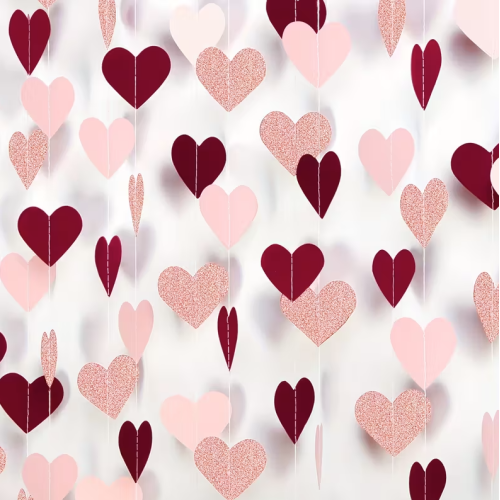 Corazones colgantes - Decoraciones de San Valentín