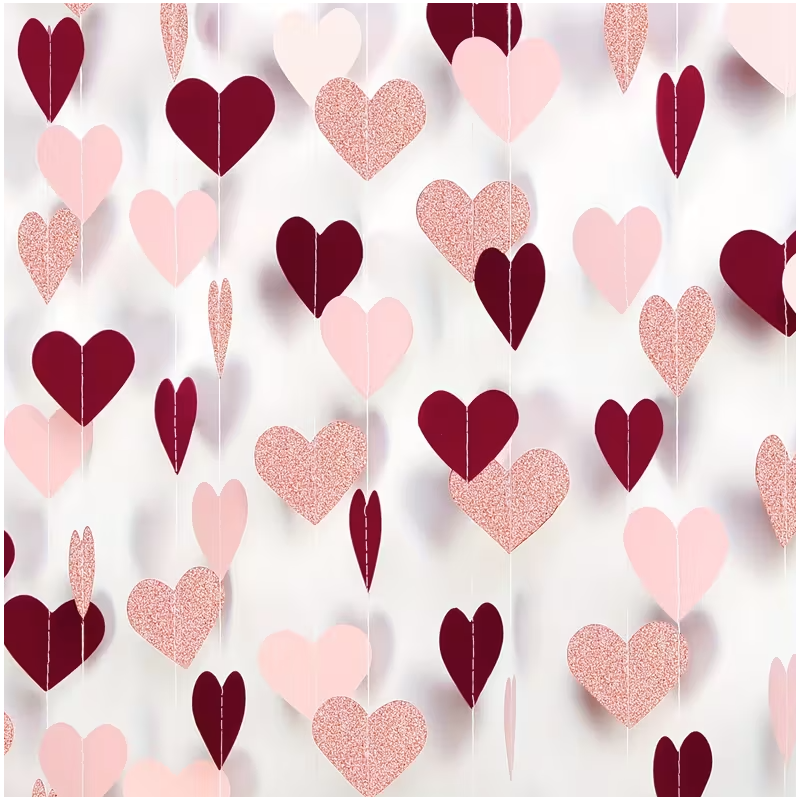 Corazones colgantes - Decoraciones de San Valentín