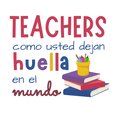 "Teachers como usted dejan huella en el mundo" taza