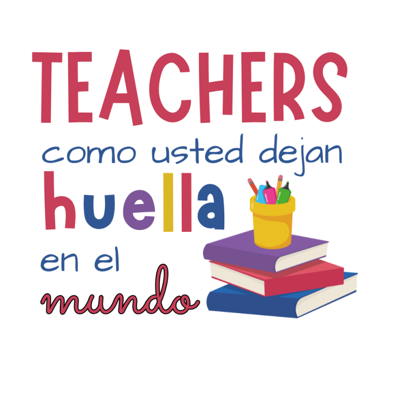 "Teachers como usted dejan huella en el mundo" taza