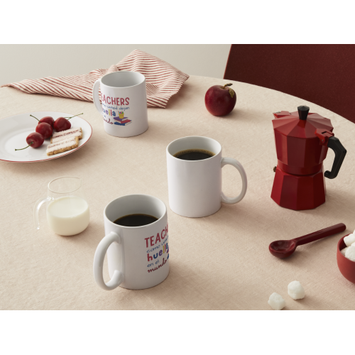 "Teachers como usted dejan huella en el mundo" taza