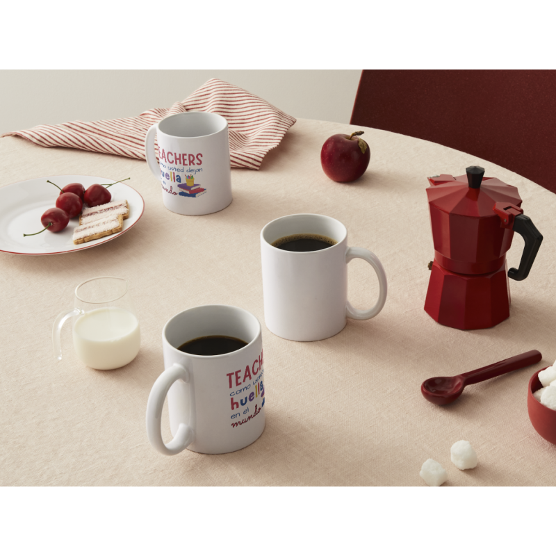 "Teachers como usted dejan huella en el mundo" taza