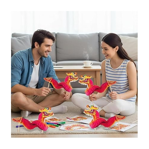 6 Títeres de Dragón – Decoración para Lunar New Year