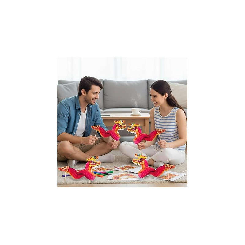 6 Títeres de Dragón – Decoración para Lunar New Year