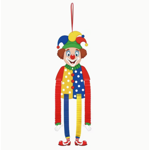 Muñecos de Papel Colgantes Payaso – Decoración de Carnaval