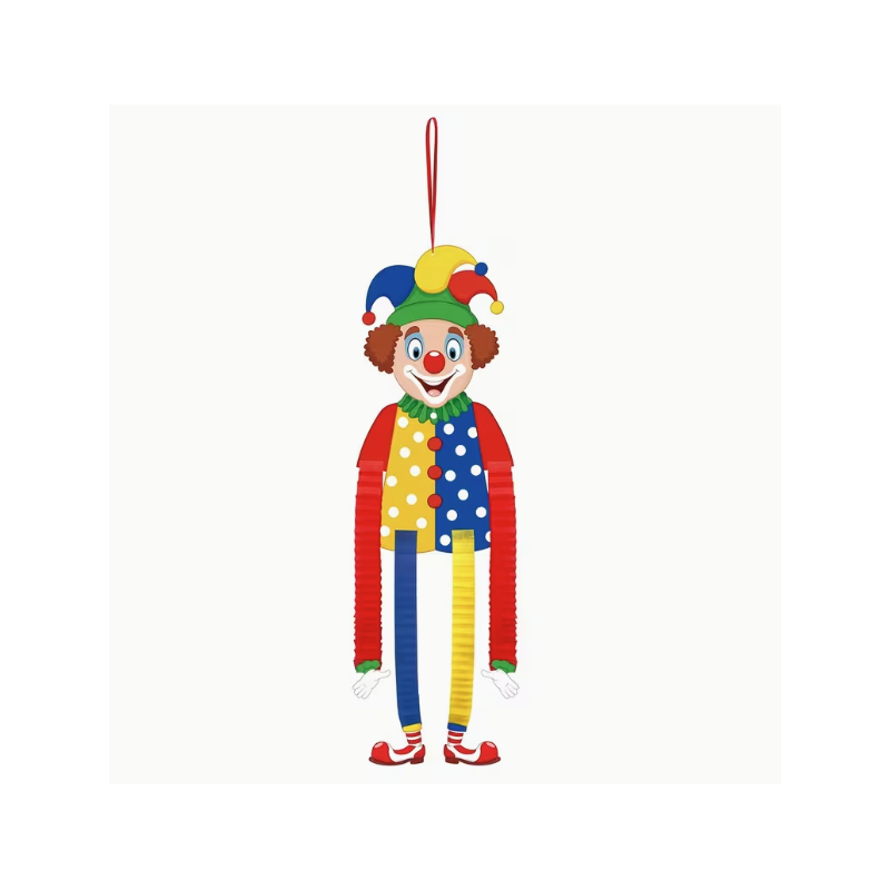 Muñecos de Papel Colgantes Payaso – Decoración de Carnaval
