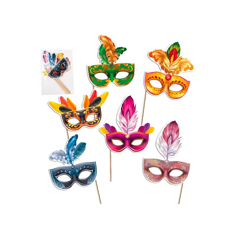 Máscaras Festivas de Carnaval – Decoración de Carnaval