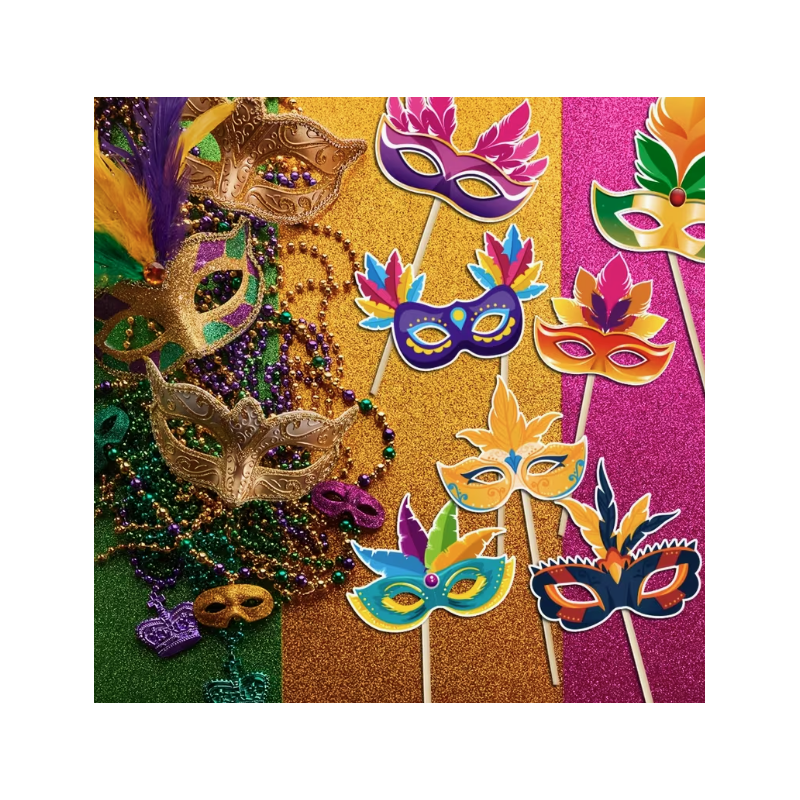 Máscaras Festivas de Carnaval – Decoración de Carnaval