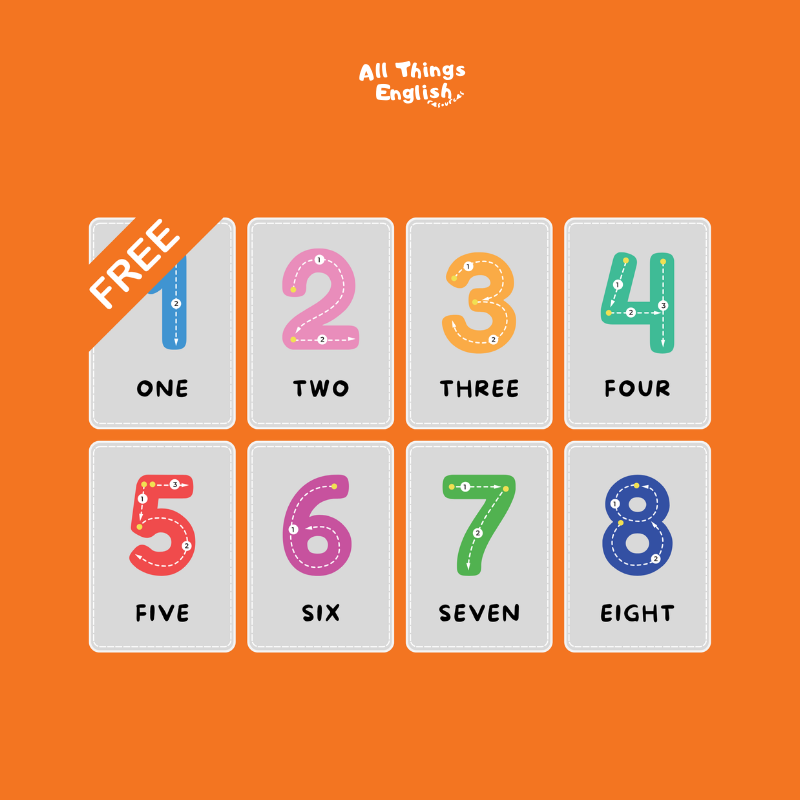 GRATIS Printable Number Flashcards