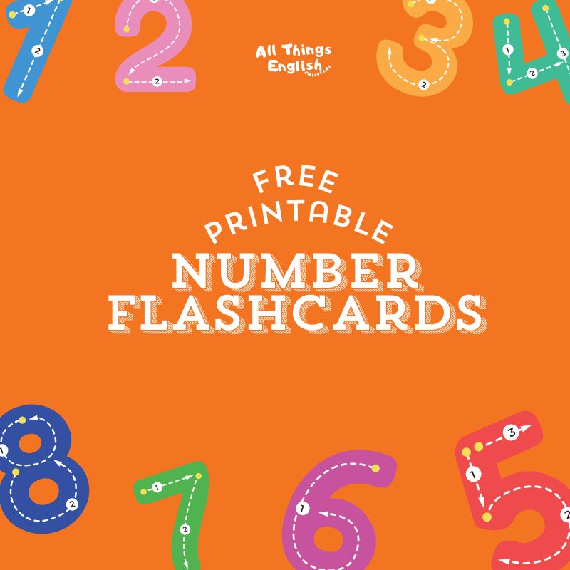 GRATIS Printable Number Flashcards